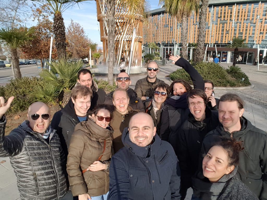 Das Arcmedia-Team auf der Stadttour durch Madrid