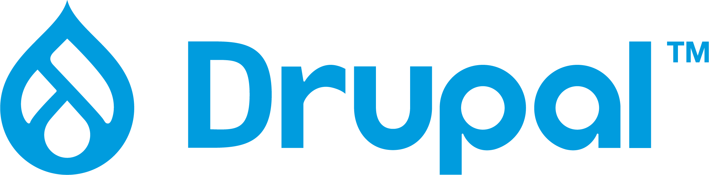 Drupal Logo Wortmarke in Blau