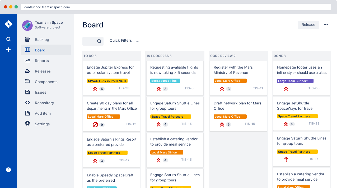 Abbildung Jira Interface