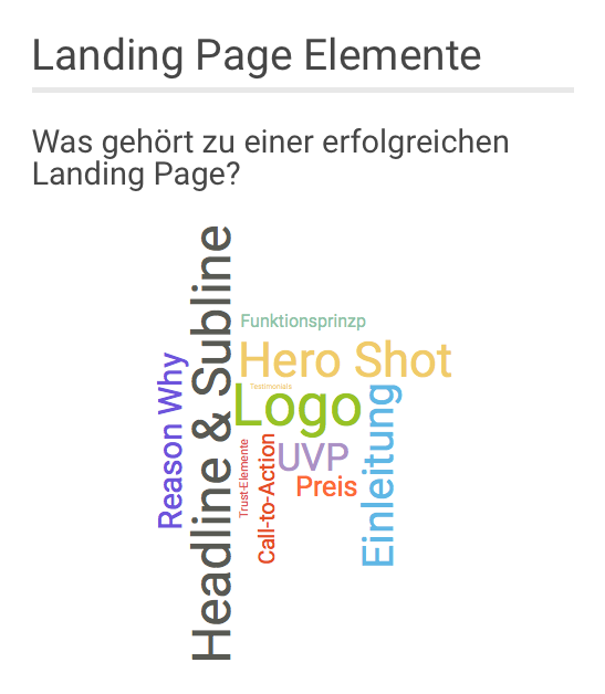 Begriffe zum Thema "Landingpage"