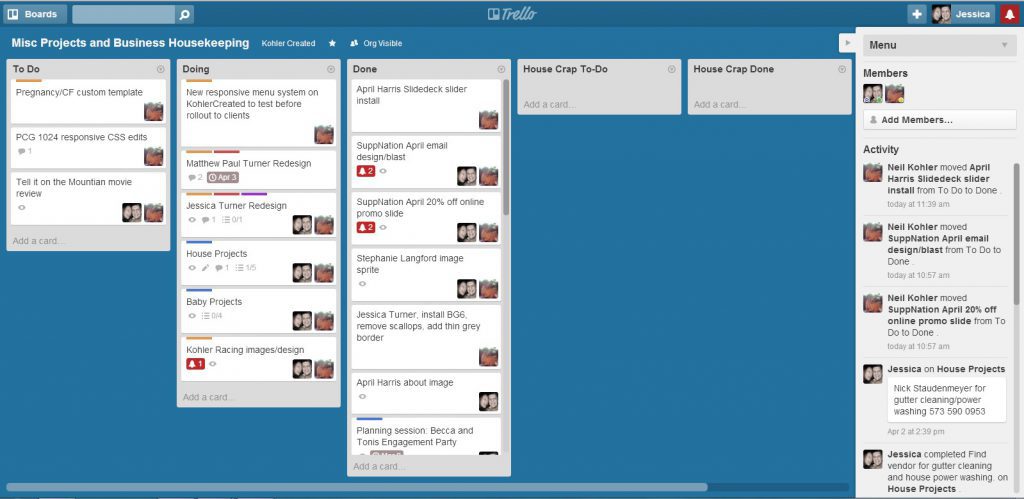 Abbildung Trello Interface